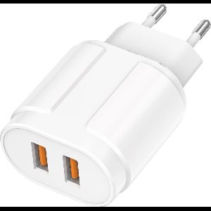 2 poorten 5V 2.1A EU - stekker USB oplader - Universeel - Wit