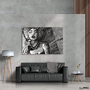 Luxe Plexiglas Schilderij Jazz Woman | 60x90 | Woonkamer | Slaapkamer | Kantoor | Muziek | Design | Art | Modern | ** 5MM DIK**