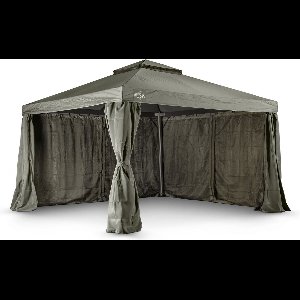 Tuinpaviljoen Europe | 3 x 3 m | PVC gecoat 300 gr/m² | Grizzly Outdoor | Tender | 100% waterdicht | Inclusief zijwanden