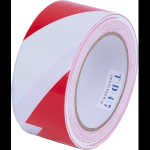 TD47 PVC Safety Markeringstape 50mm x 33m Rood/Wit