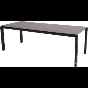 4SO - Goa Tafelframe Antracite met HPL Dark Grey tafelblad 220 x 95 cm