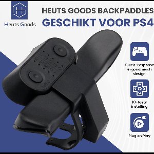 Heuts Goods - LUXE Backpaddles voor PS4 - Back Button Attachment voor PS4 - GAME Accessoires - Game controller accessoire - Controller paddles - Controller Shifter Paddles