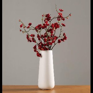 8 Inch Wit Bloem Keramische Vaas, Minimalisme Stijl voor Mderne Tafel Plank Home Decor