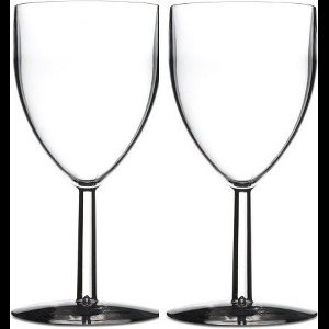 Rosti Mepal Wijnglazen - 12x - kunststof - 300 ml - 8 x 16 cm - outdoor/camping
