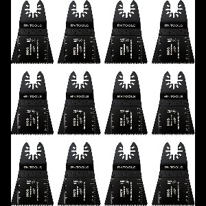 RNtools Multitool Zaagjes HCS - 12 stuks - voor hout, gipskarton en kunststof - geschikt voor de oscillerende Multitool (Fein)