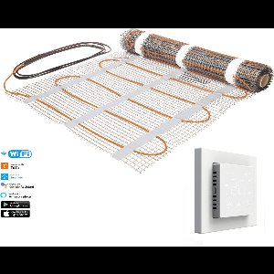 Solidparts Elektrische vloerverwarmingsset 1.0m2 met Wifi thermostaat Wit