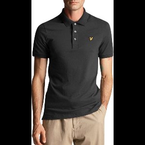 Lyle and Scott Polo Plain Antraciet - Maat S - Heren