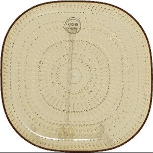 Decoris ontbijtbord - geel - 20,5 cm - kunststof - camping bord/servies
