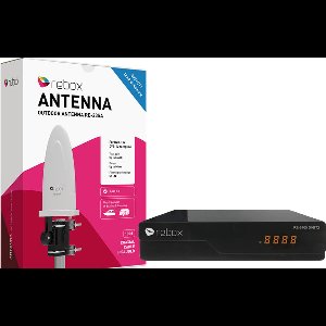 Rebox DVB-T2 Recreatie Pakket – RE2400DVBT2 FTA STB plus RE-23SA 50km range Sharkfin antenne