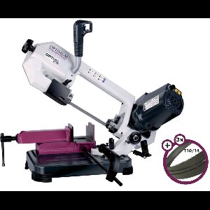Draagbare metaalbandzaag 0-60° zaagcapaciteit rond 125 mm 1 kW 230V met 3 extra lintzagen Optisaw SP13V PACK