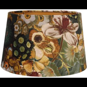 Baroque - Lampenkap - Lampenkap 30 cm - Bloemenprint - Goud - Stof - 18x30x30 - Fabric