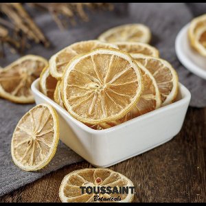 Toussaint Botanicals Premium Gedroogde Italiaanse Citroen Schijfjes 100% Natuurlijk 100 g - Cocktails - Decoratie - Taartversiering – Citroen plakjes – Italiaanse Citroen - Gratis Verzending!