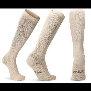 DANISH ENDURANCE Compressiekousen Dames & Heren - biologisch katoen - 14-18 mmHg - Beige - 1 paar - Maat 43-47