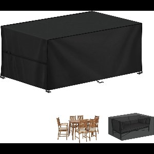 Candala Tuinmeubelafdekking, 420D Oxford Afdekking voor Tuinmeubelen, Waterdichte Tuinmeubelhoezen, Rechthoekige Tuintafelhoes Rotan Meubelhoezen, Winddicht Tafelhoes voor Buiten, 160x90x75cm