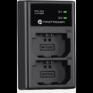 FirstPower Oplader geschikt voor FZ100 Accu's voor Sony Camera's - Geschikt voor Systeem Camera's