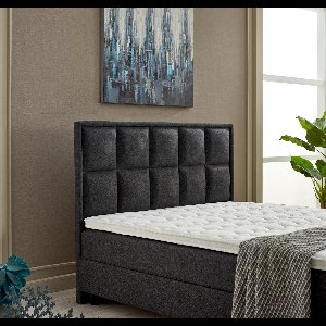 BSS Bedding Breda - Boxspring - Complete Boxspring - 90x200 - Bedden - Slaapkamerbed - 1 x Matras met Topper - 1 x Bedbox - 1 x Hoofdbord