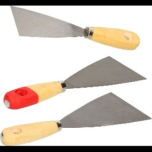 Bruder Mannesmann Plamuurmessen set 3-delig - 60 mm - 80 mm - 100 mm - staal - hout