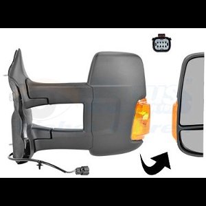 VanWezel 1991827 - Rétroviseur éléctrique complet gauche pour Ford Transit (2t) de 03/2014 à maintenant