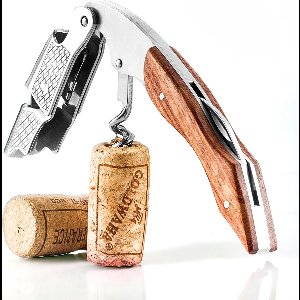 Sommelier Kelnersmes in RVS & Rozenhout – Premium 3-in-1 Wijnopener, Kurkentrekker & Flesopener – Luxe Giftbox – Catrinaz®