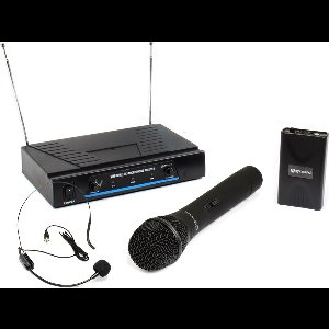 Qtx VHN2 draadloos hand + headset microfoon VHF 174.1 + 175.0MHz