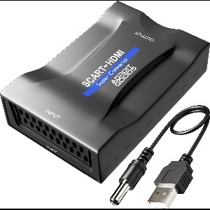 AdroitGoods SCART naar HDMI Converter Adapter - Met Voedingskabel - Omvormer - 1080P Full HD