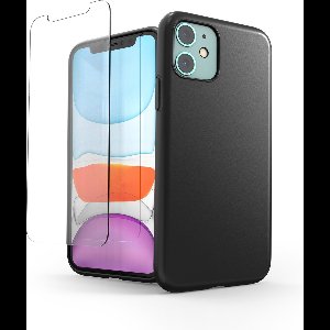 Telefoonhoesje Zwart Geschikt voor Iphone 11 Hoesje En Screenprotector Beschermglas