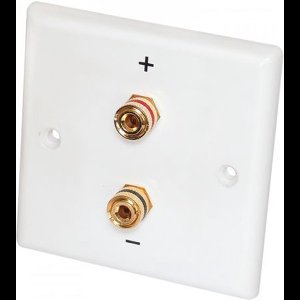 Dynavox Luispreker wandplaat - 1-voudig - Verguld - 85x85mm - Wit