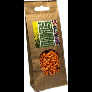 BioBeads van NABBI, oranje, afm 5x5 mm, gatgrootte 2.5 mm, medium, 1000 stuk/ 1 zakje