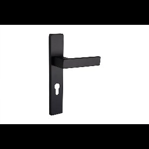 Lavuzo deurkruk Imperio Zwart met rechthoekig schild PC72 | Per set | Deurklink zwart