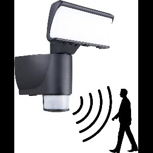 Proventa LED Buitenlamp met bewegingssensor - Detecteert & volgt beweging - Zwart - Wandlamp - Buitenlampen - Tuinlamp - Buiten lamp - Buitenlampjes