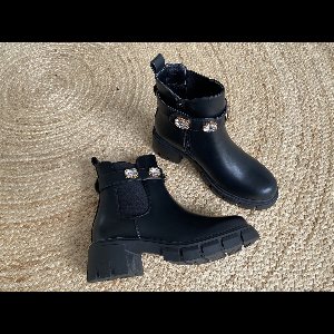 Shoekueen Dames Laarzen Diamant Zwart 36