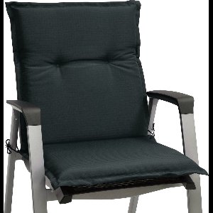 Beautissu Base NL Kussen voor Tuinstoelen 100 x 50 x 6 cm Antraciet - Tuinstoelkussens - Zitkussen Tuinstoel