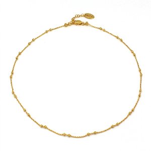 ARLIZI 1978 Ketting schakelketting bal - verguld - 44 cm