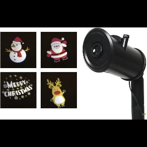 LEDP ROJECTOR 4FILM BU 6X6X20 CM KOELWIT KERST KSD