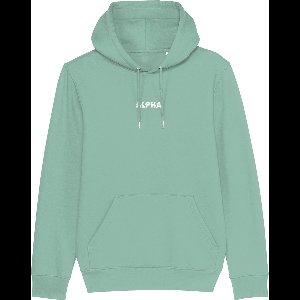 Hoodie heren - Alpha distorted - Wurban Wear | Streetwear | Premium fit | Heren trui | Sweater | Zwart