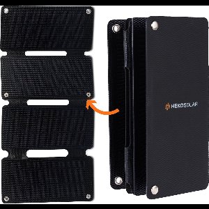 Heko Solar® Unfold 15 - Draagbaar Zonnepaneel - 15W - Opvouwbaar - IP65 - Werkt met Powerbank - USB-A en USB-C - Noodpakket, Kamperen en Outdoor