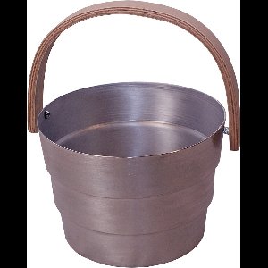 Saunia - Sauna emmer - design by Annika Korpela - geborsteld aluminium - 6 liter