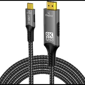 VIKEFON 8K 60Hz USB-C naar HDMI Kabel | Type-C Adapter voor iPhone 15, MacBook Air, iPad, Samsung & Laptop | HDTV eARC Converter Kabel