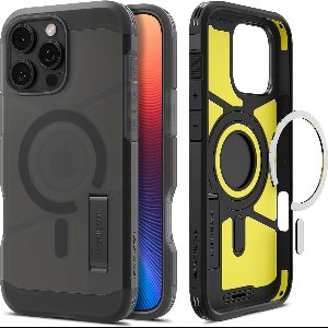 Spigen Geschikt voor Apple iPhone 16 Pro Max - Tough Armor Geschikt voor Mag Hoesje - Frosted Black
