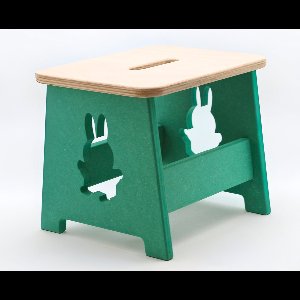 Houten kruk voor kinderen - Kinderkruk - Opstapje - Groen - Nijntje