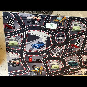 Speelkleed racing - antislip Verkeerskleed - speeltapijt racing - racebaan circuit - vloerkleed - 140 x 200 cm - antislip