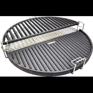 Kamado Essentials - Flex Grill PRO mét Gietijzer rooster en plaat - Multi-level systeem - Divide en Conquer - Large 21" Kamado