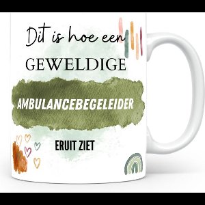 Mok bedrukken met beroep Ambulancebegeleider