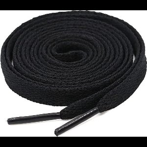 *** 2 paar Platte Veters Zwart 120cm - Schoenen met 7 tot 9 gaten - van Heble® ***