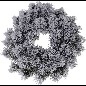 Oneiro’s luxe Kerstkrans - groen met sneeuw - 40 cm - kerst – kerstkrans - feestdagen - winter - verlichting - binnen - buiten – sfeer