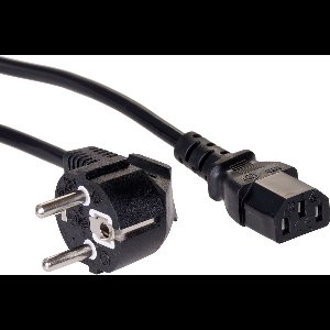 Akyga Stroom Adapterkabel [1x Randaarde stekker - 1x Apparaatstekker, female C13 10A] 3.00 m Zwart