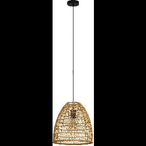 EGLO Ayesgarth Hanglamp - E27 - Ø 33 cm - Zwart/Hout