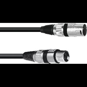 OMNITRONIC xlr kabel 3pin 0.2m bk