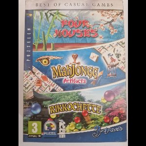 Best of Casual Games box Four Houses, Mahjongg Artifacts en Rikkochette (PC games / Windows)