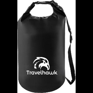 Travelhawk Drybag - Waterdichte Tas - Waterproof Drybag - Opberg Zak - 20 L - Outdoor Tas - Zwart